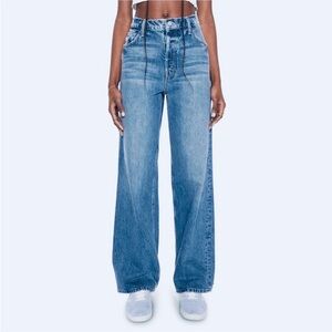 MOTHER SUPERIOR High Waisted Spinner Skimp Wide Leg 90s Jeans